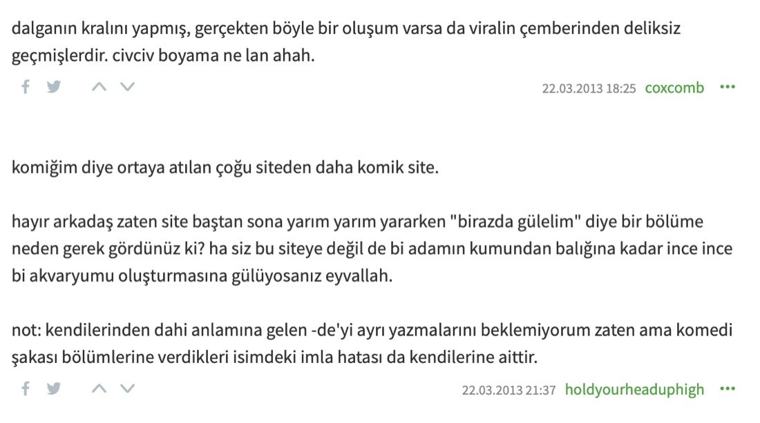 More Ekşi Sözlük entries about the site